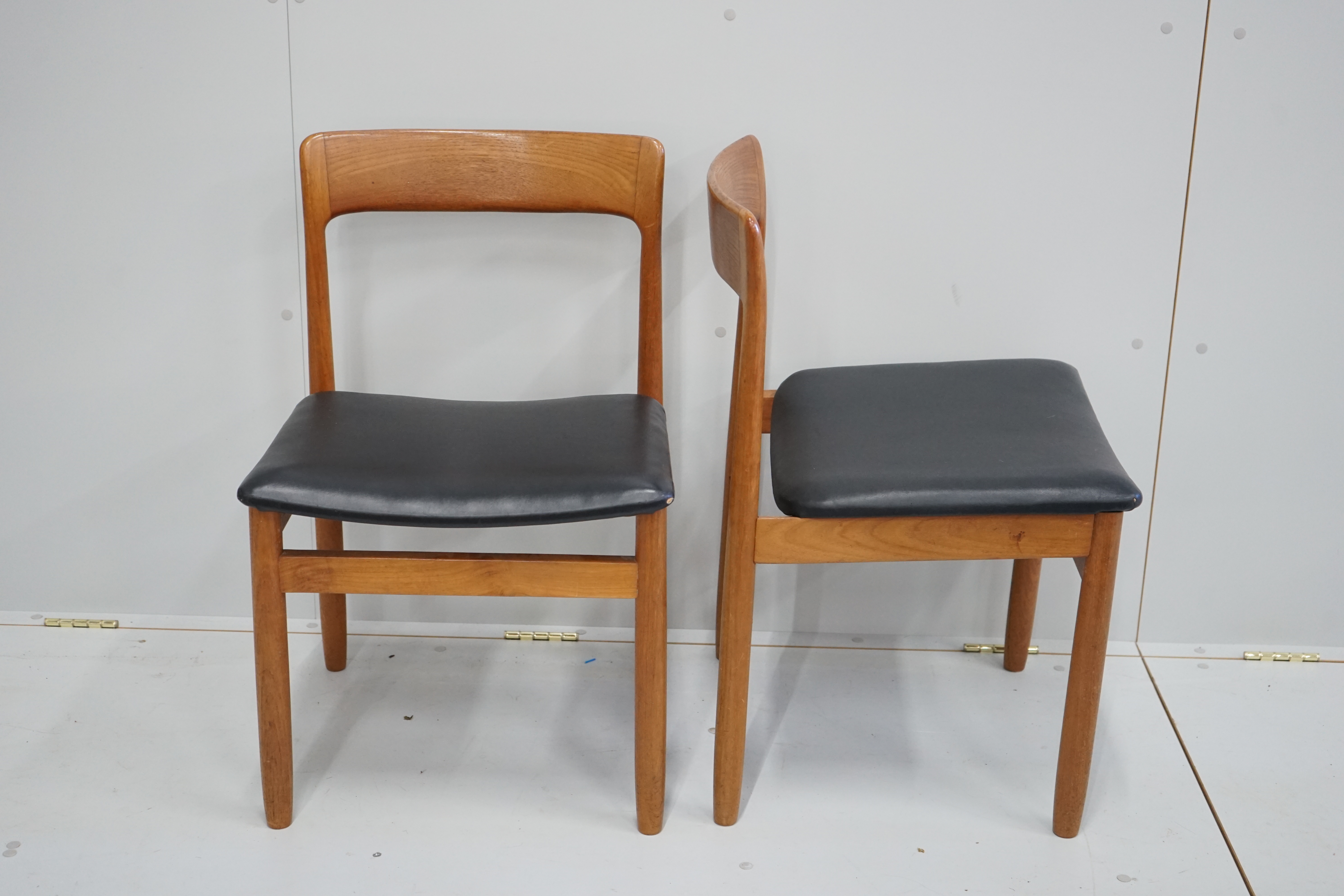 John Herbert for Younger Furniture - A set of eight teak dining chairs, width 49cm, depth 46cm, height 76cm